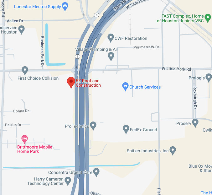 EZ Roof Houston - Location Map